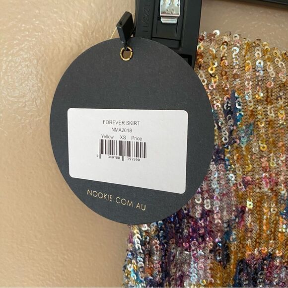 NWT Nookie Forever Set dress sequin two pc crop top mini skirt XS - Picture 9 of 12